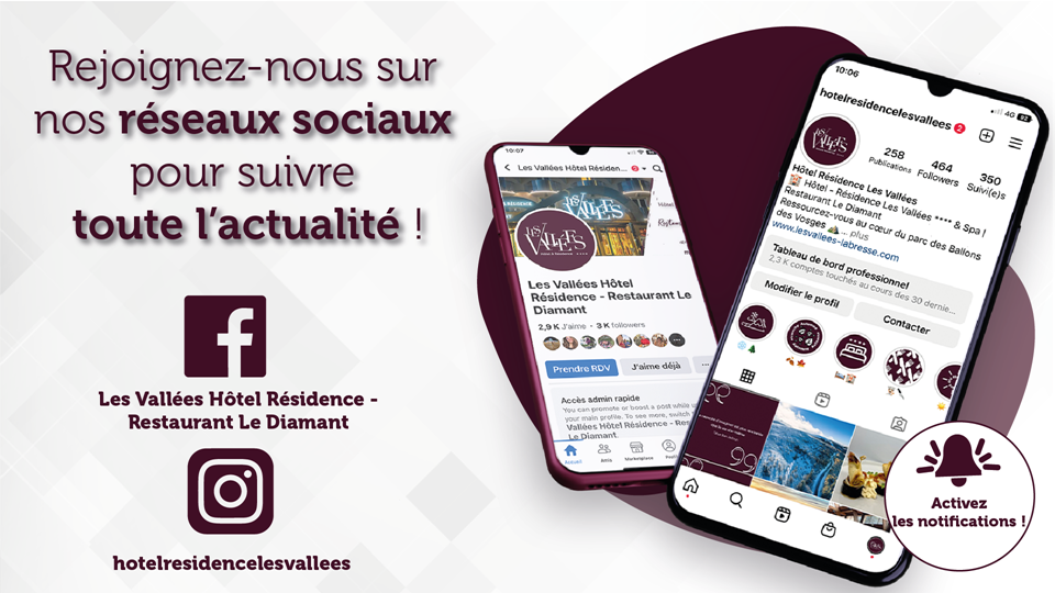 Suivez-nous sur nos réseaux sociaux ! 